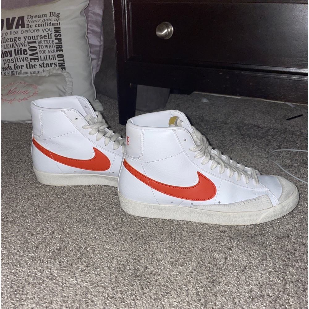 Orange check Nike blazers . Used but are in good condition!